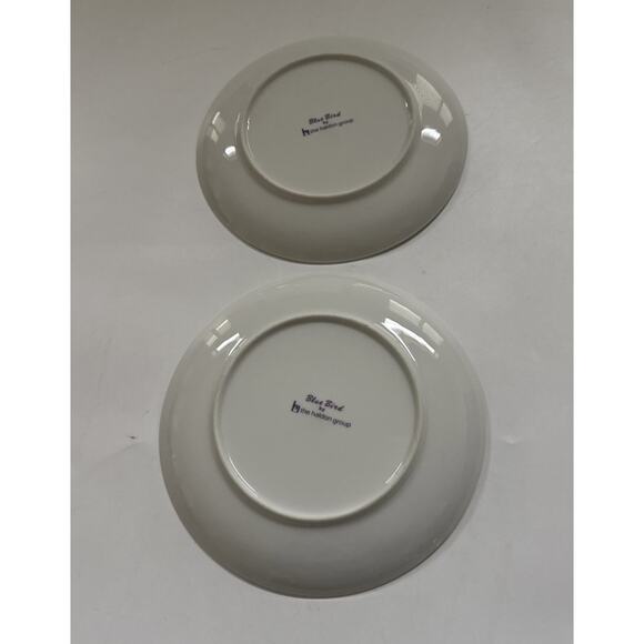 Set of 2 Vintage Blue Bird Plates The Haldon Group Butterfly Country Farmhouse - Picture 2 of 8